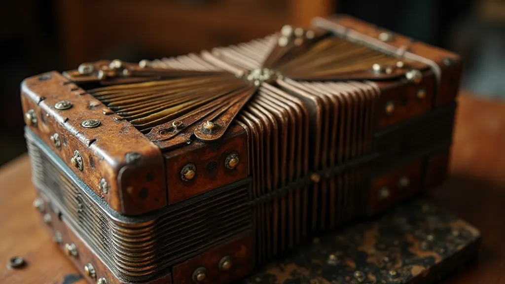 Antique accordion disassembly