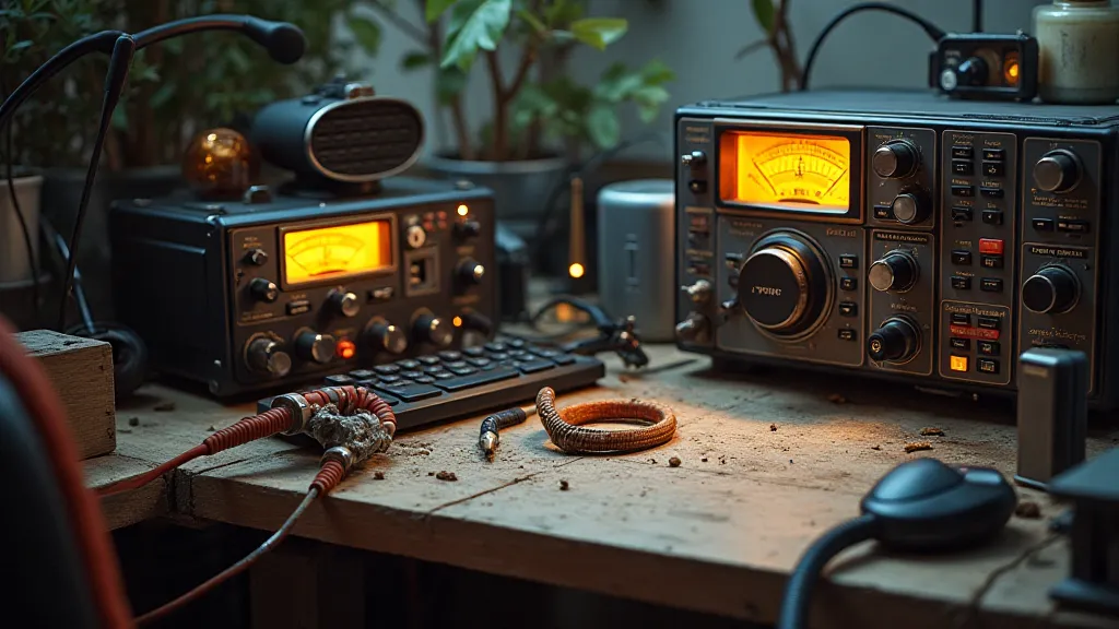 Amateur radio workbench with antenna building tools