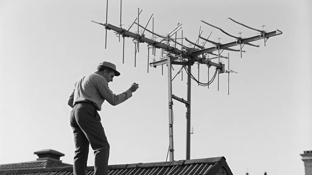 Vintage photo of a ham radio operator